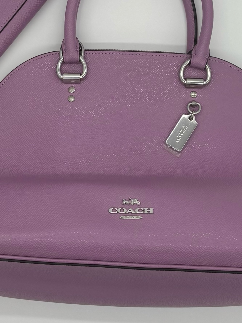 COACH Lavender Purple Dome Satchel with Matching Wallet - Picture 3 of 11